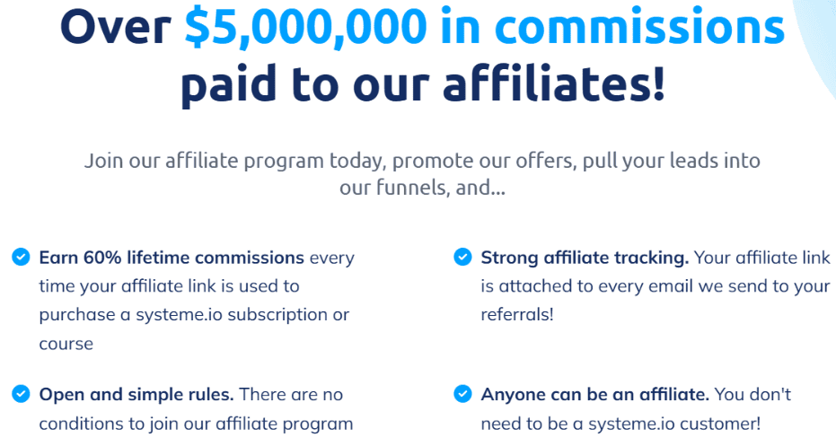 Systeme io: The Free All-in-One for Your Online Business 16 System io affiliate commission min 1