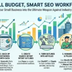 Step-by-step smart SEO workflow chart with AI SEO Tools for small business success