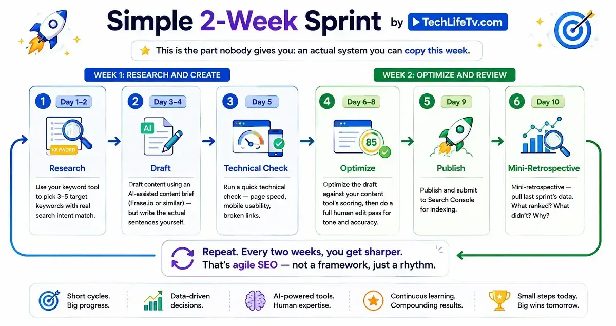 AI SEO Tools Scale Agile Solutions: The Small-Team Playbook Nobody's Written Yet 3 Simple 2-week sprint workflow for SEO AI software scale agile solutions
