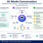 Best AI Mode SEO tool visualized as a search query flowing into an AI-generated answer