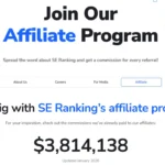 Seranking Affiliate Program offering 30% commission for referrals